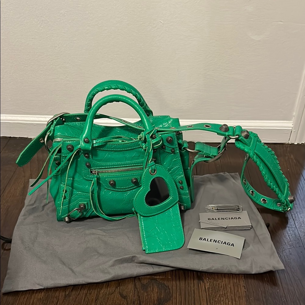 Balenciaga Neo Cagole XS Handbag Green